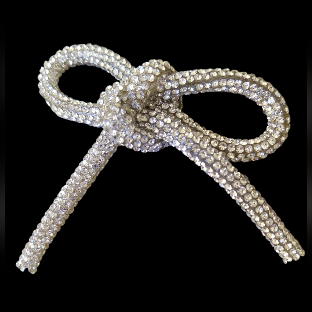 Hand Crafted Silver Bow Hair Accessory